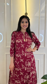 Abstract Aline Pink Dupatta Set