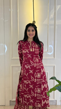 Abstract Aline Pink Dupatta Set