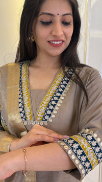 Copper Organza Dupatta Set