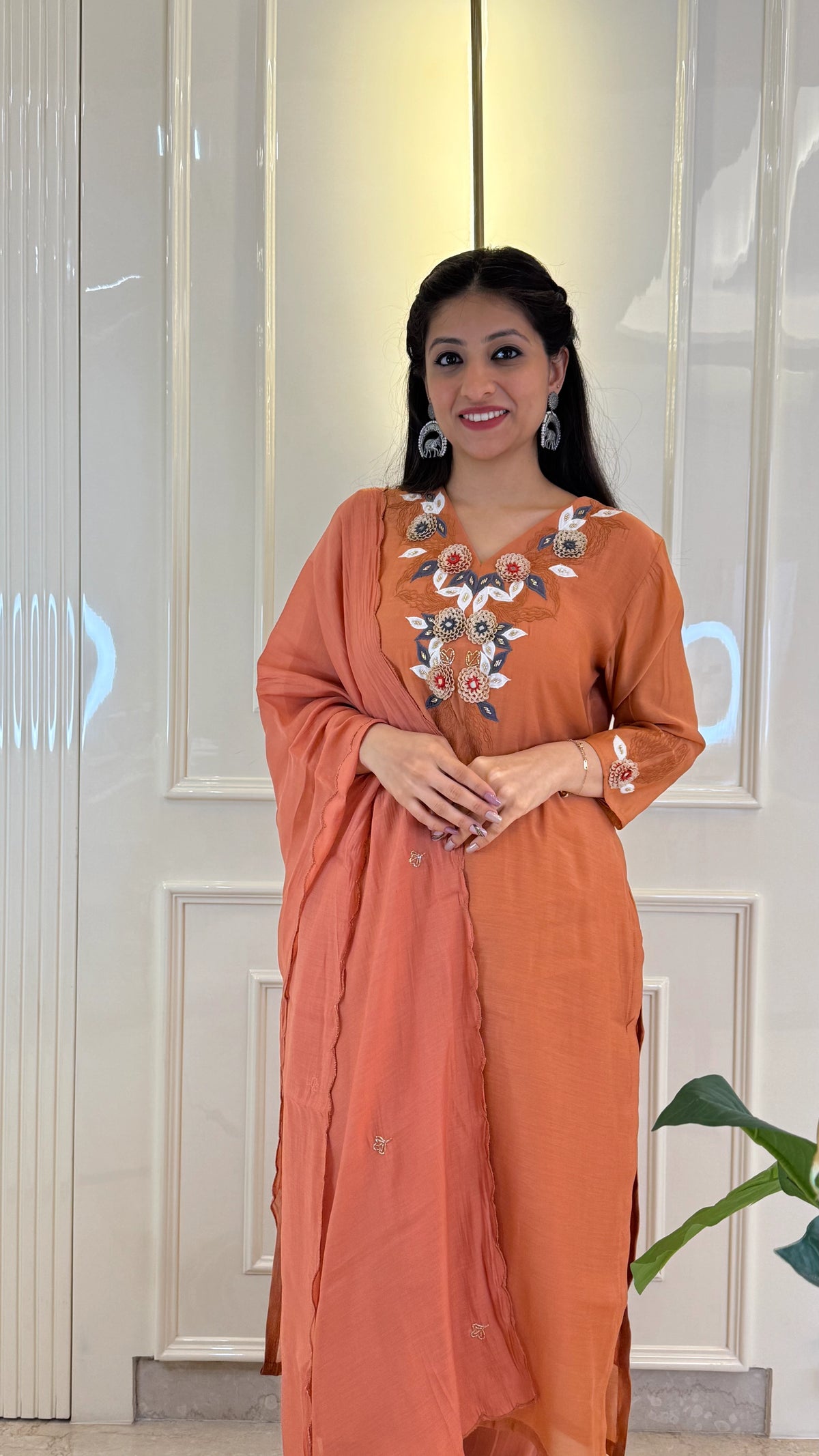 Rust Wedding Collection Dupatta Set