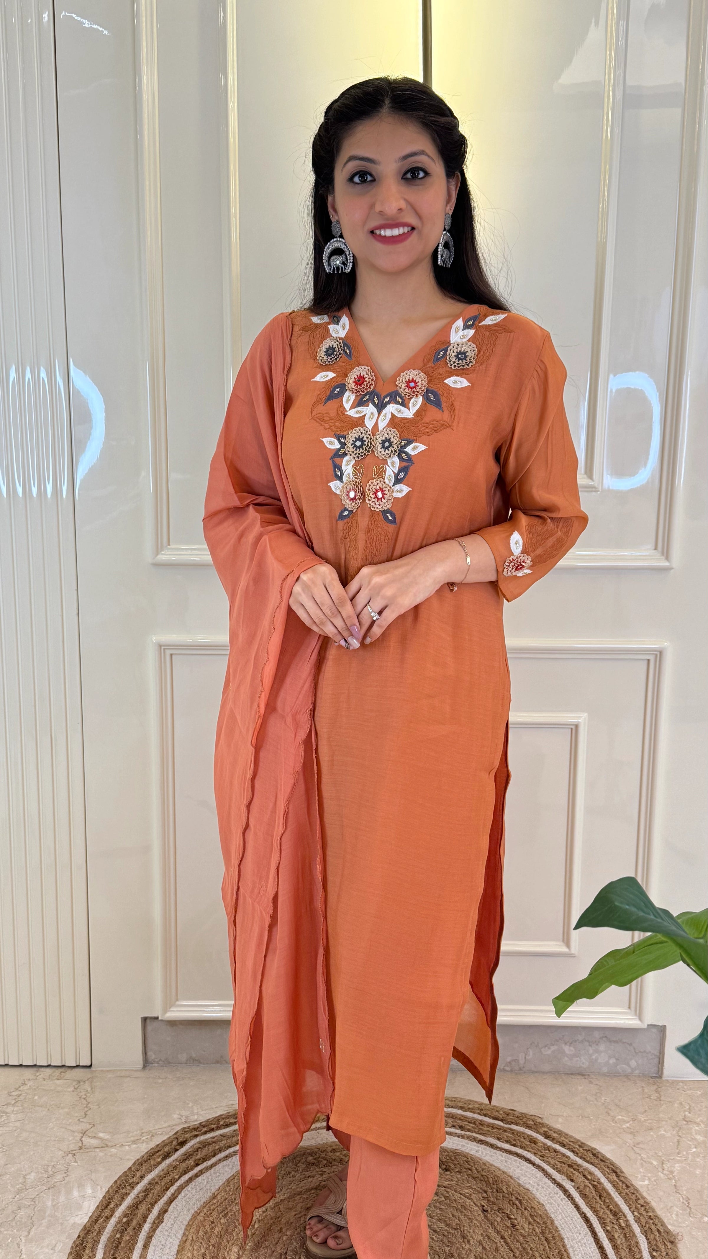 Rust Wedding Collection Dupatta Set