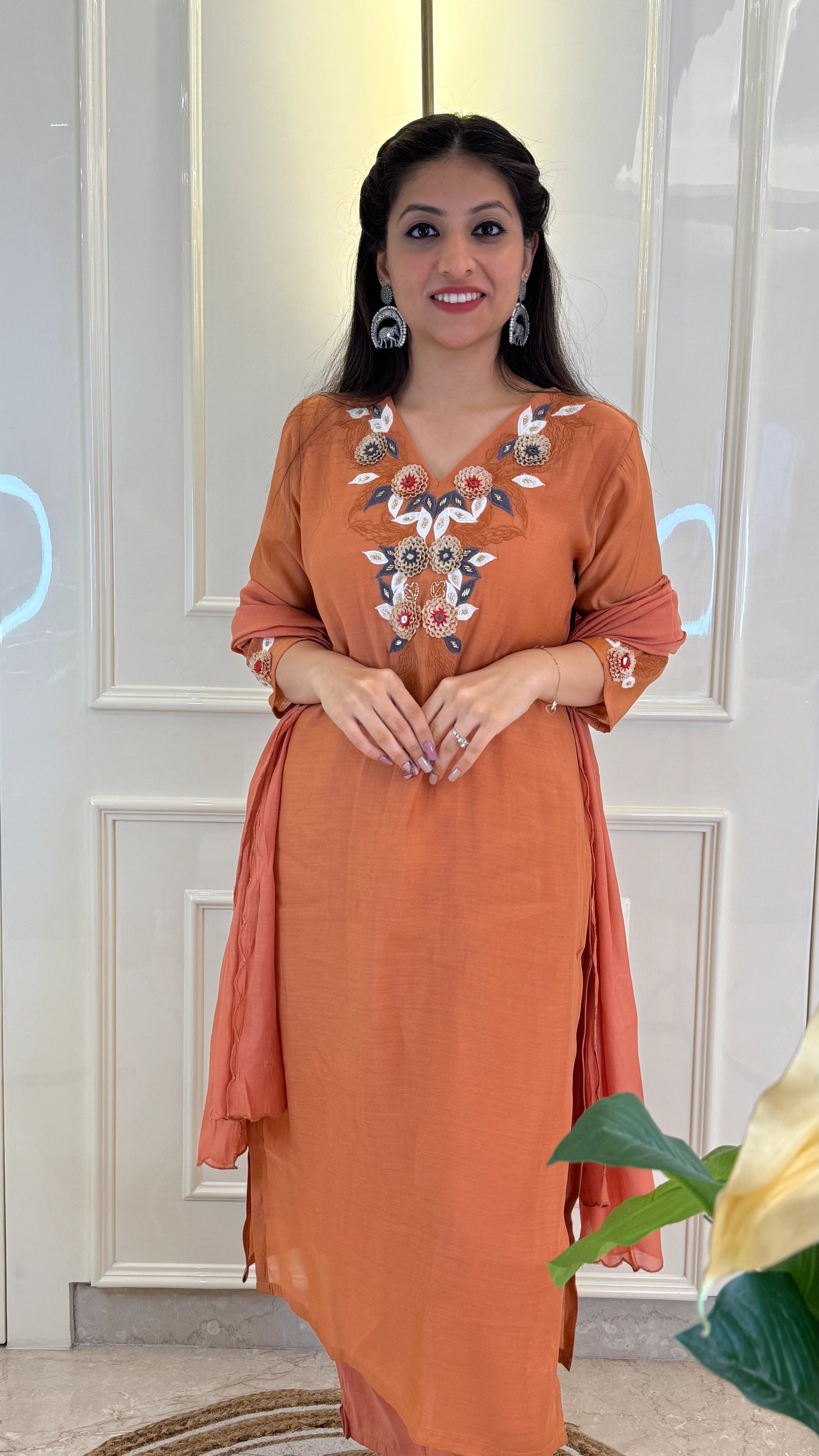 Rust Wedding Collection Dupatta Set