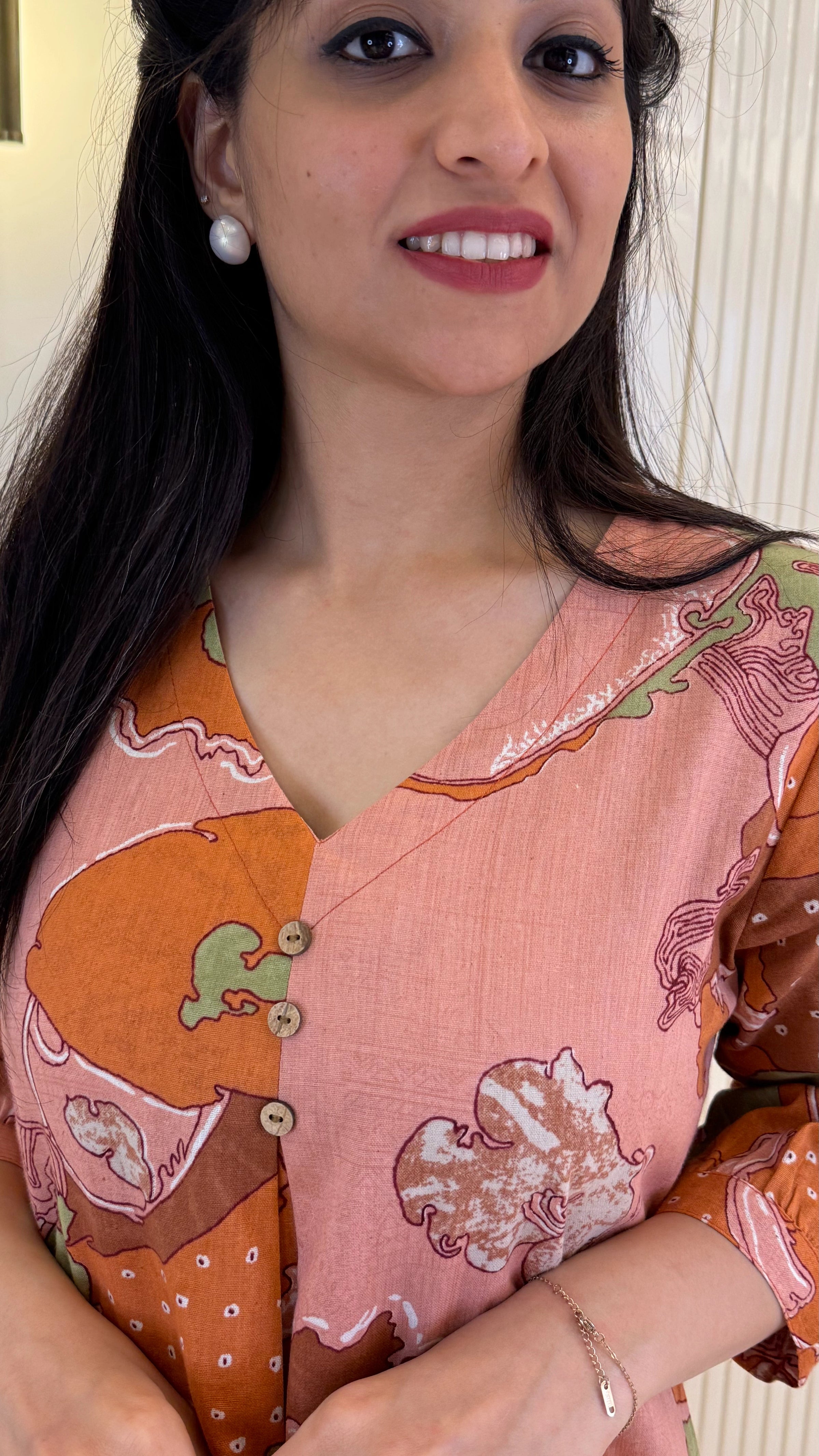 Pastel Aline Kurti Pant Cords Set