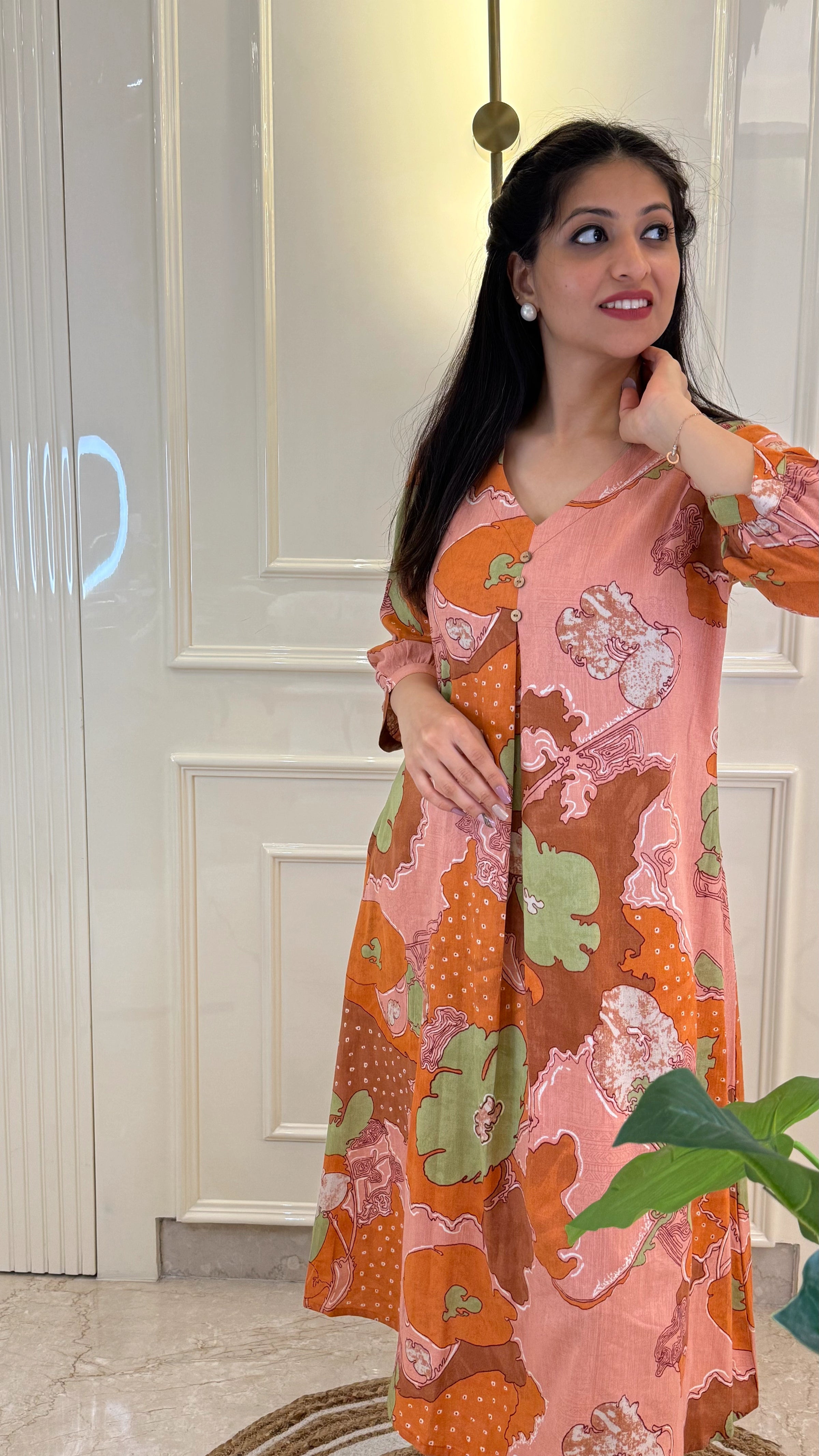 Pastel Aline Kurti Pant Cords Set