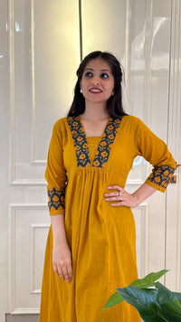 Aline Frock Style Yellow Set