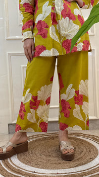 Leaf Multicolour With Mustard Cords