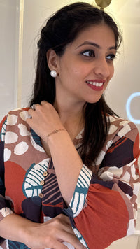 Orange Geometric Frock