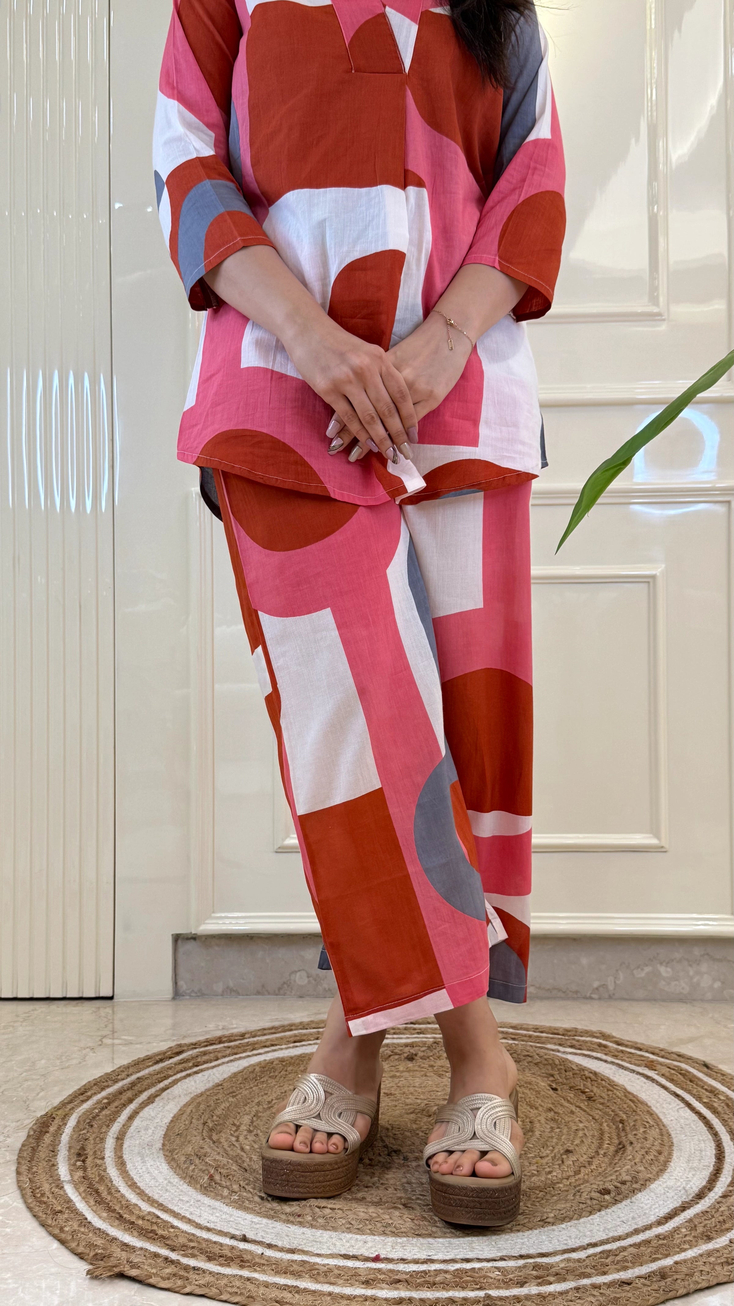 Pink Cords Geometric