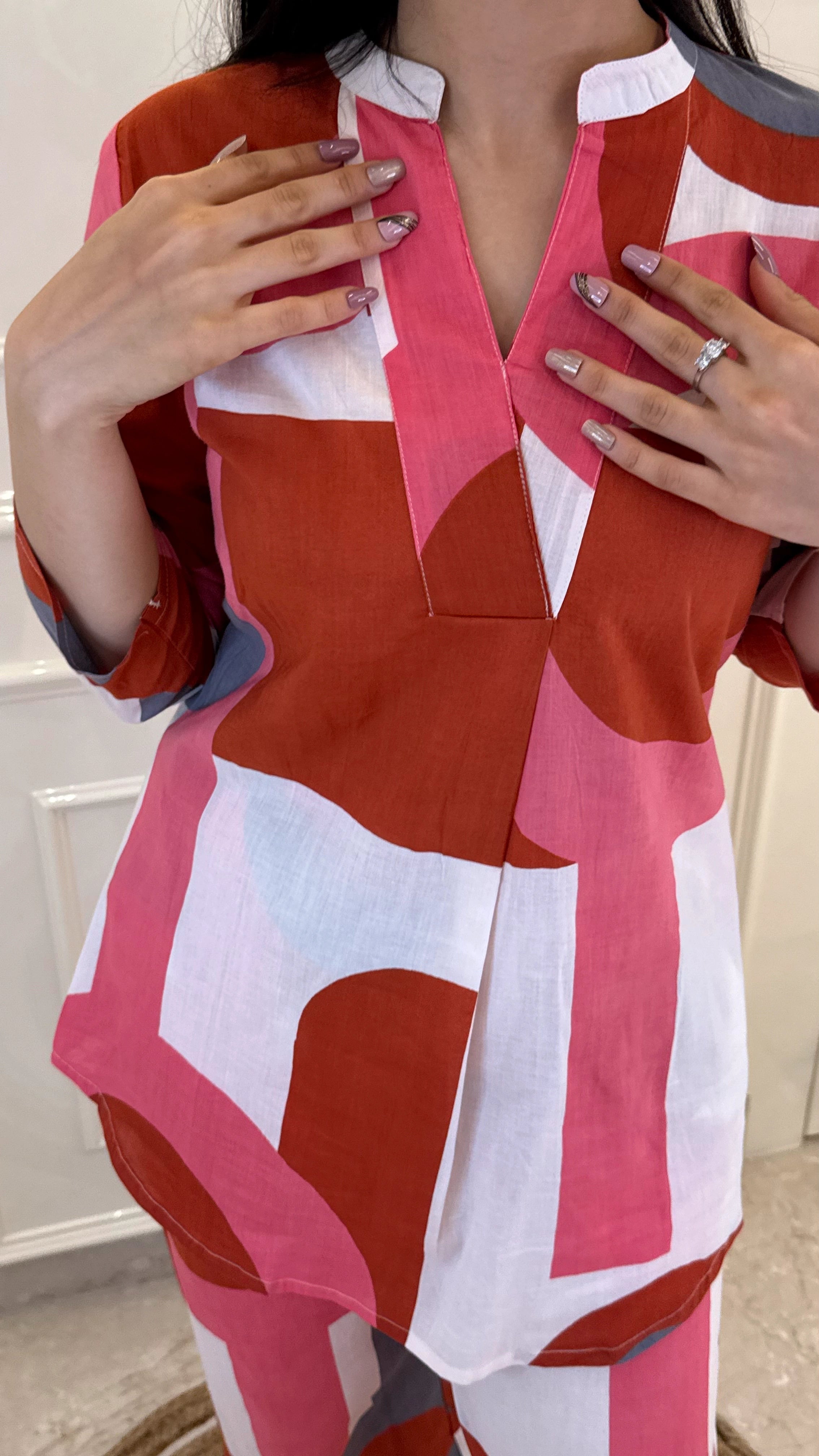 Pink Cords Geometric