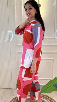 Pink Cords Geometric